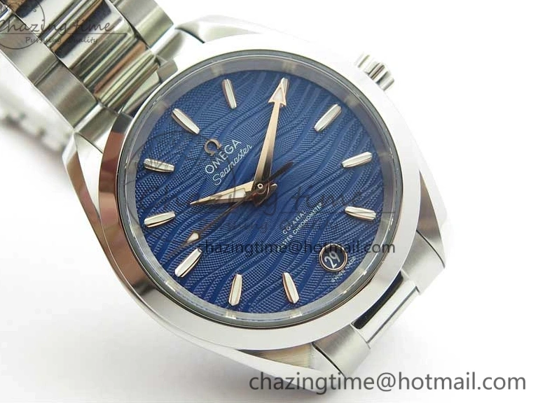 0409 Aqua Terra 150M 34mm Ladies SS VSF 1:1 Best Edition Blue Wave Dial on SS Bracelet A Reliable 7931